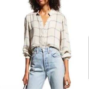 SPLENDID BLOUSE - REILY - WINDOWPANE CHECK - SZ.  M